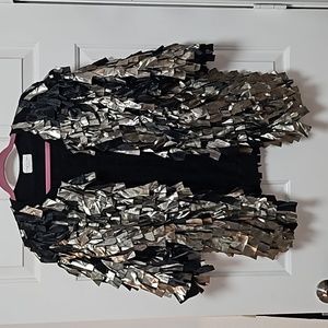 ~SOLD~🖤Icing & Lace Fashions Unique Fringe Sweater Jacket